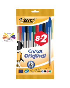 BIC CRISTAL ORIGINAL PACK OF 8+2 FREE BALLPOINT PENS 1.0MM