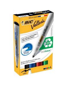 BAG OF 4 BIC VELLEDA BOARD MARKERS