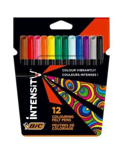 12 BIC INTENSITY FELT-TIP PENS