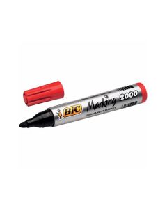 BIC 2000 RED PERMANENT MARKER WITH BULLET TIP