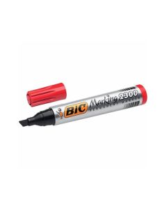 BIC 2300 RED PERMANENT MARKER WITH BULLET TIP