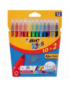 12 BIC KIDS 10+2 FELT-TIP PENS