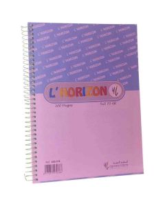 CAHIER PLASTIFIE HORIZON 300P A4 5*5 REF: 530374