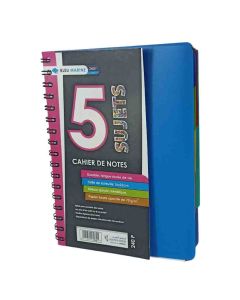 REGISTER SPIRAL 5 SUJETS 240P 80H A5 BLEU MARINE