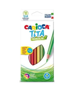 CRAYON DE COULEUR 12GM CARIOCA TITA TRIANGULAR REF 42786