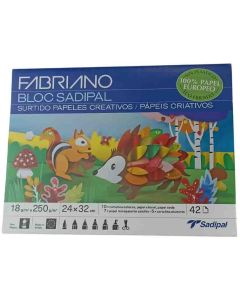 BLOC DE 42 FEUILLES ASSORTIMENT SADIPAL