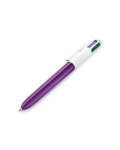 BIC 4 COLOR SHINE BALLPOINT PEN METALLIC PURPLE BODY