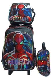 CARTABLE A ROULETTE 16" 3 PIECES JASMINESTAR SPIDERMAN