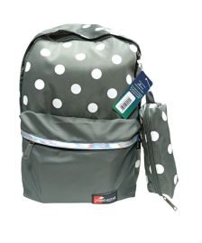 SAC A DOS 17 JASMINESTAR 2 POCHES + TROUSSE GRIS