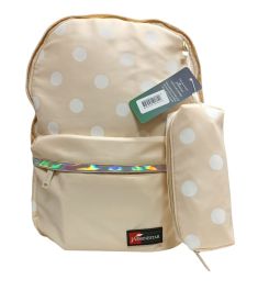 SAC A DOS 17 JASMINESTAR 2 POCHES + TROUSSE BEIGE