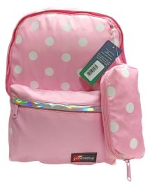 SAC A DOS 17 JASMINESTAR 2 POCHES + TROUSSE ROSE