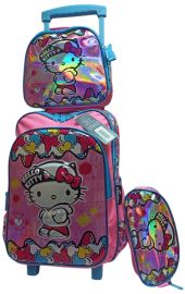 CARTABLE A ROULETTE 16" 3 PIECES JASMINESTAR HELLO KITTY