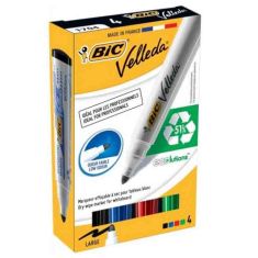 BAG OF 4 BIC VELLEDA BOARD MARKERS