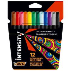 12 BIC INTENSITY FELT-TIP PENS