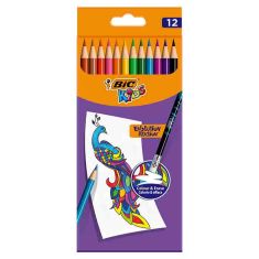 BIC KIDS EVOLUTION ILLUSION ERASUREABLE 12 GM COLORING PENCIL