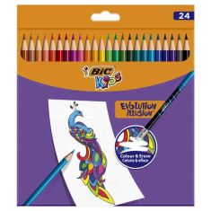 24 GM BIC KIDS EVOLUTION ILLUSION ERASABLE COLORING PENCIL