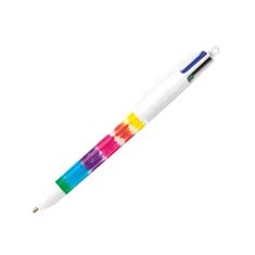 BIC 4 COLOUR BALLPOINT PEN WITH COLORFUL PATTERNS