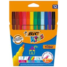 12 BIC KIDS VISA FELT-TIP PENS