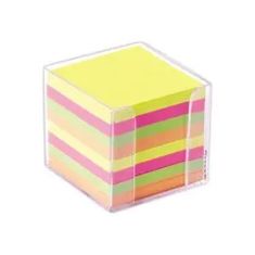 COLOR PAPER CUBE WITH PLASTIC BOX